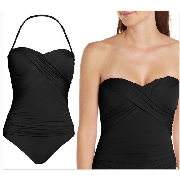 La Blanca Goddess Island Twist Bandeau Swimsuit - Picture 2 of 9